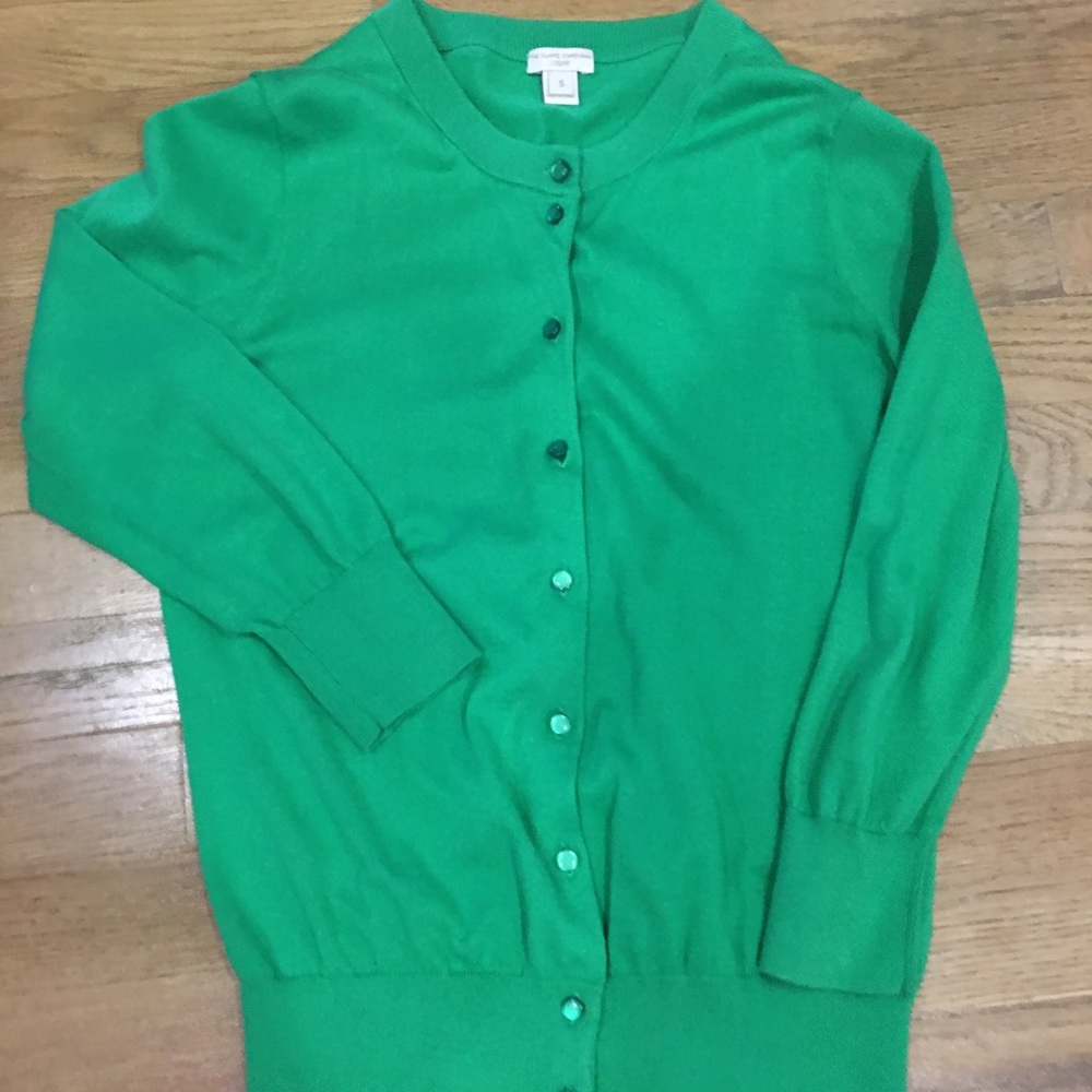 Jcrew green cardigan size small